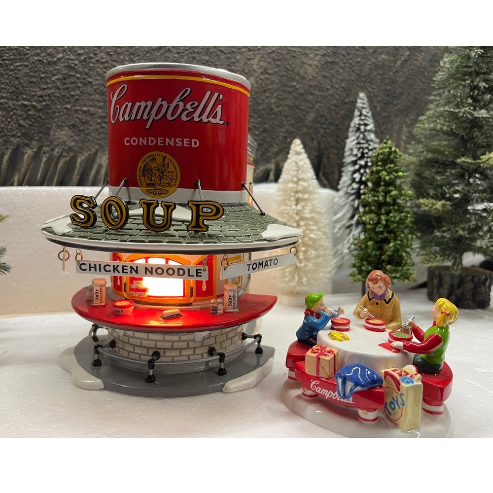 Dept 56 Snow Village CAMPBELL'S SOUP COUNTER & M'm M'm GOOD Accessory 56.55309